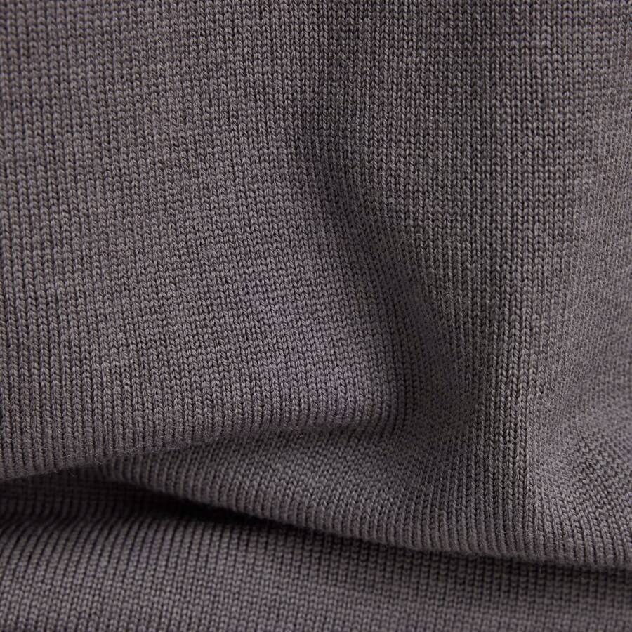 G-Star RAW Premium Core Mock Gebreide Trui Grijs Heren