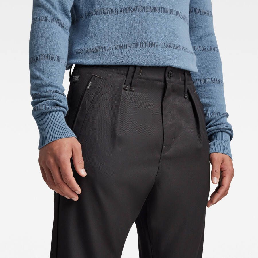 G-Star RAW Premium Drawstring Tapered Chino Zwart Heren