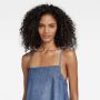 G-Star RAW Premium Korte Jurk Para Simple Midden blauw Dames - Thumbnail 3