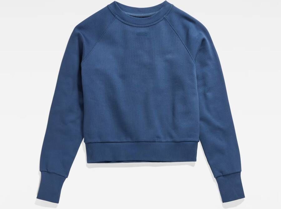 G-Star RAW Raglan Logo Sweater Midden blauw Dames