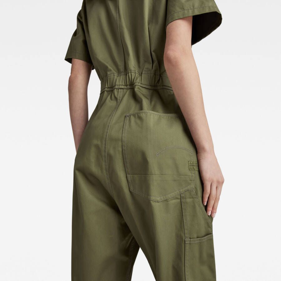 G-Star RAW Relaxed Short Sleeve Jumpsuit Groen Dames