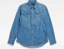 G-Star RAW Slim Denim Shirt Midden blauw Heren - Thumbnail 3