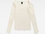 G-Star RAW Slim Rib Scoop Top Beige Dames - Thumbnail 2