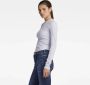 G-Star RAW Slim Rib Top Grijs Dames - Thumbnail 2