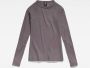 G-Star RAW Slim Rib Top Grijs Dames - Thumbnail 2