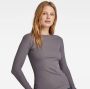 G-Star RAW Slim Rib Top Grijs Dames - Thumbnail 3