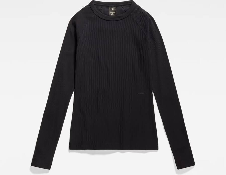 G-Star RAW Slim Rib Top Zwart Dames