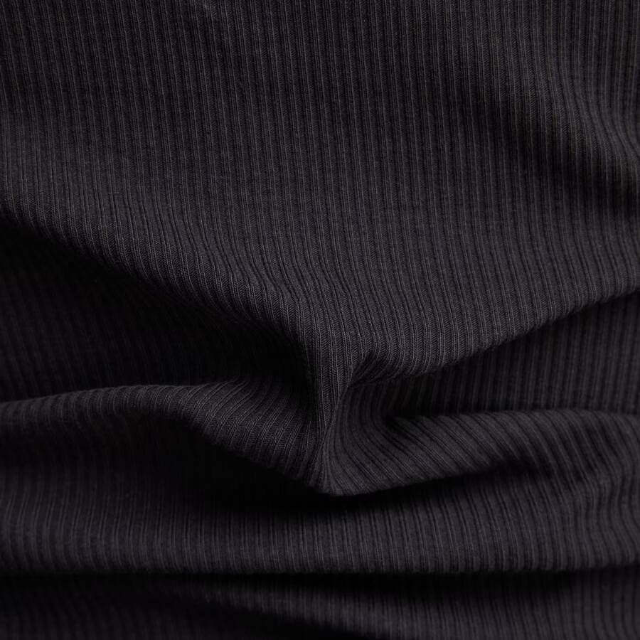 G-Star RAW Slim Rib Top Zwart Dames