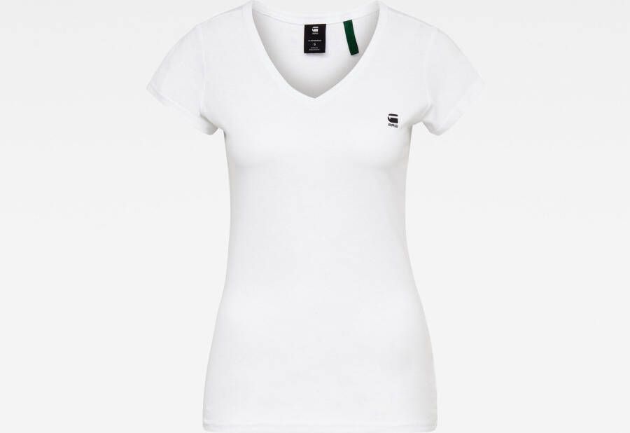 G-Star RAW Slim V-Hals Top Wit Dames