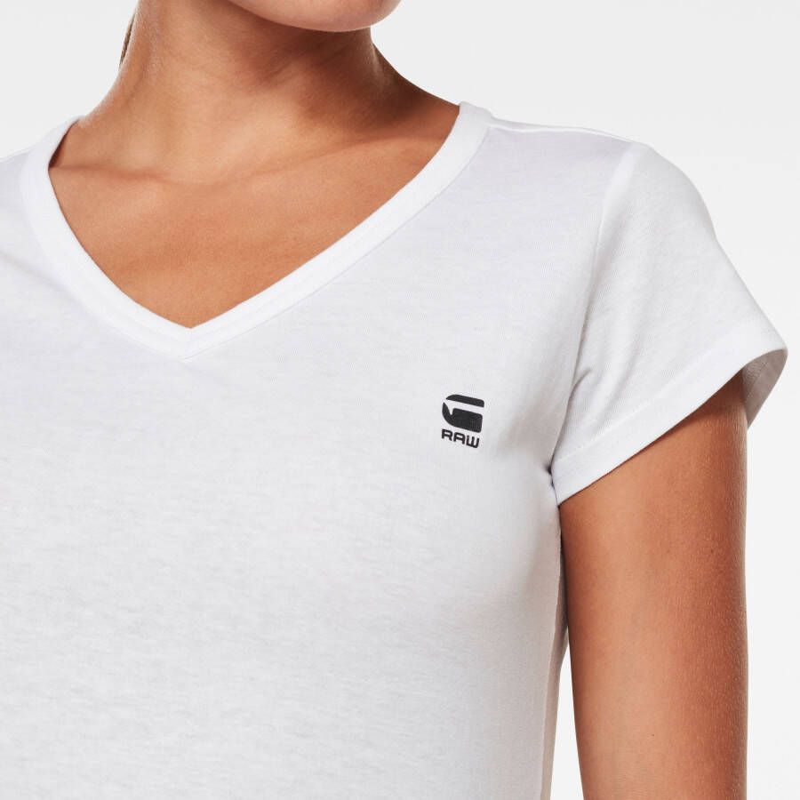 G-Star RAW Slim V-Hals Top Wit Dames
