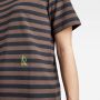 G-Star RAW Small Raw Graphic Gestreepte T-Shirt Meerkleurig Dames - Thumbnail 5
