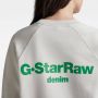 G-Star RAW sweater Staff gr r sw wmn met tekst grijs - Thumbnail 5