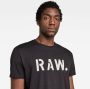 G-Star RAW T-shirt Stencil van biologisch katoen black - Thumbnail 4