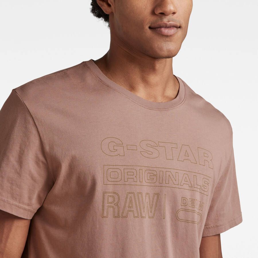 G-Star RAW T-Shirt Originals Bruin Heren
