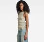 G-Star RAW Tanktop 3D Rib Beige Dames - Thumbnail 2