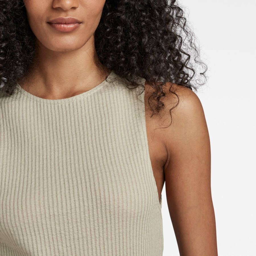 G-Star RAW Tanktop 3D Rib Beige Dames
