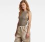 G-Star RAW Tanktop 3D Rib Bruin Dames - Thumbnail 2