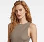 G-Star RAW Tanktop 3D Rib Bruin Dames - Thumbnail 3