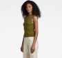 G-Star RAW Tanktop Racer Slim Groen Dames - Thumbnail 2