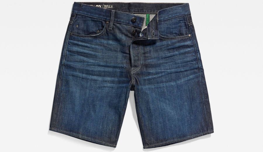 G-Star RAW Triple A Denim Short Donkerblauw Heren