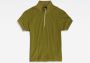 G-Star RAW Ultra Slim Cycling Top Korte Rits Groen Dames - Thumbnail 3