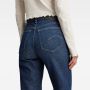 G-Star RAW high waist straight fit jeans Viktoria dark blue denim - Thumbnail 3