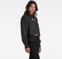 G-Star RAW Vintage Cropped Logo Loose Sweater Grijs Dames - Thumbnail 2