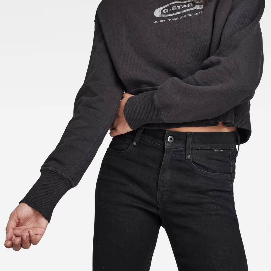 G-Star RAW Vintage Cropped Logo Loose Sweater Grijs Dames