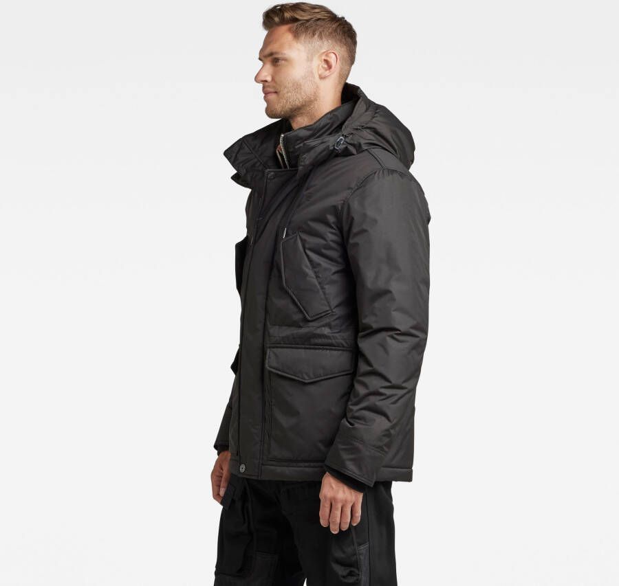 G-Star RAW Vodan Gewatteerd Jack Met Capuchon Zwart Heren