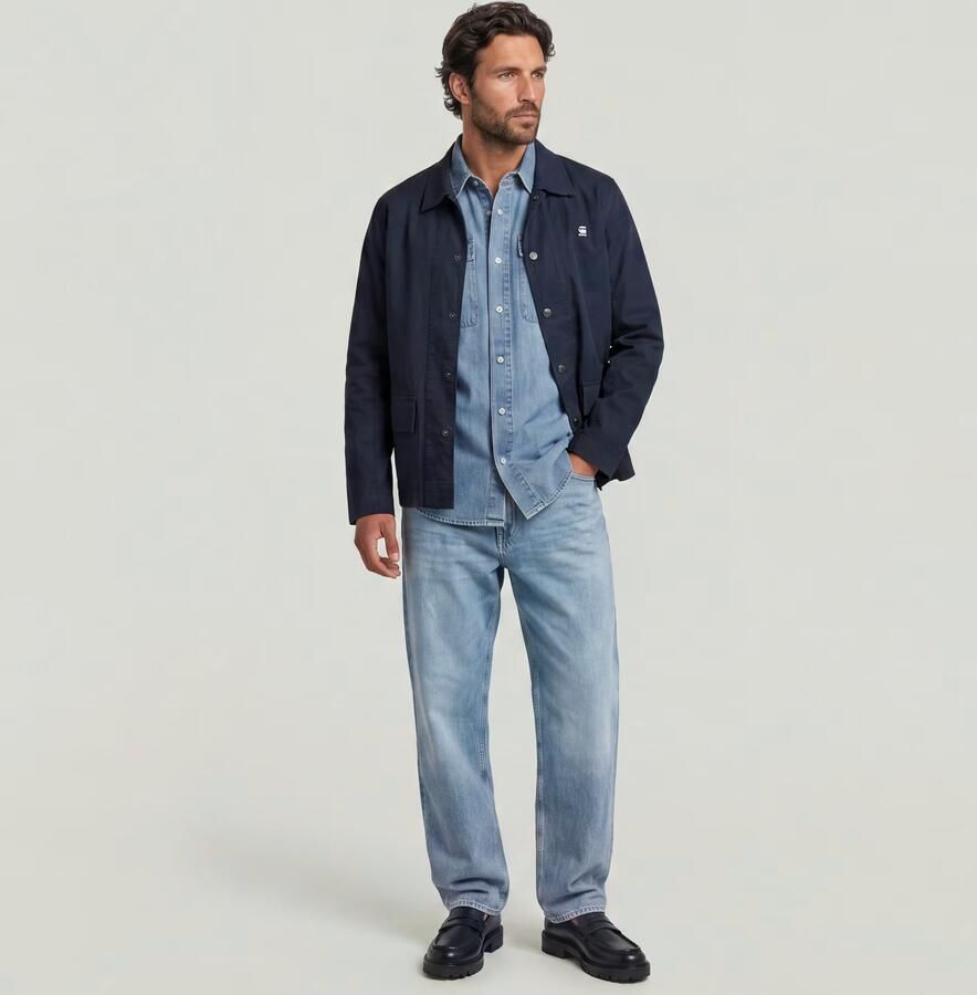G-Star RAW 2 Pocket Overshirt Donkerblauw Heren - Foto 3