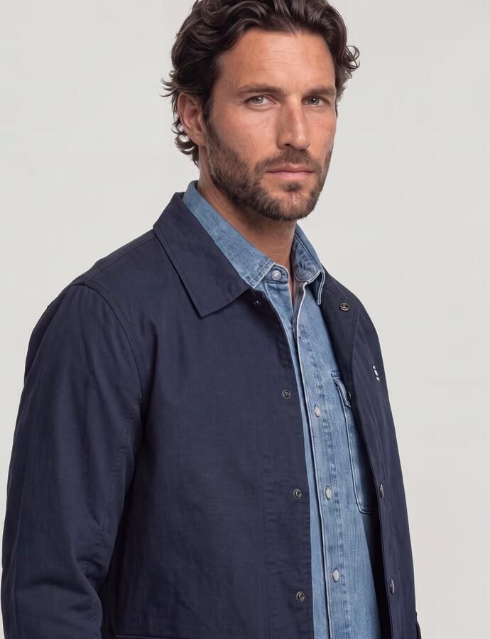 G-Star RAW 2 Pocket Overshirt Donkerblauw Heren - Foto 4