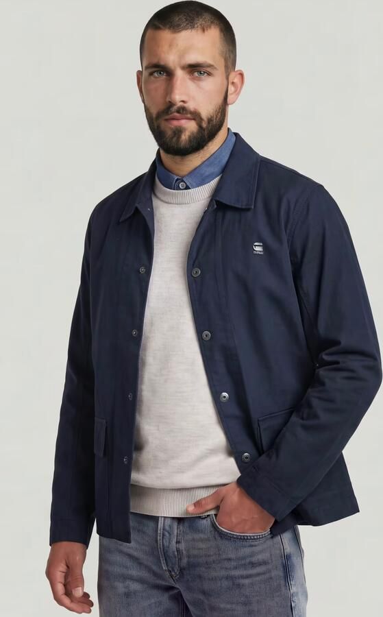 G-Star RAW 2 Pocket Overshirt Donkerblauw Heren - Foto 6