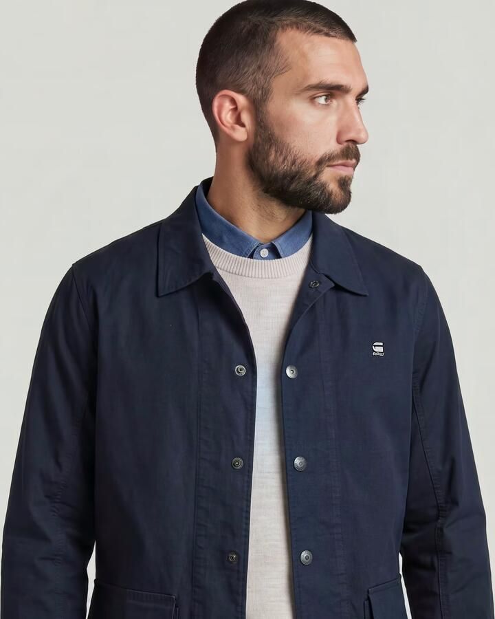 G-Star RAW 2 Pocket Overshirt Donkerblauw Heren - Foto 5