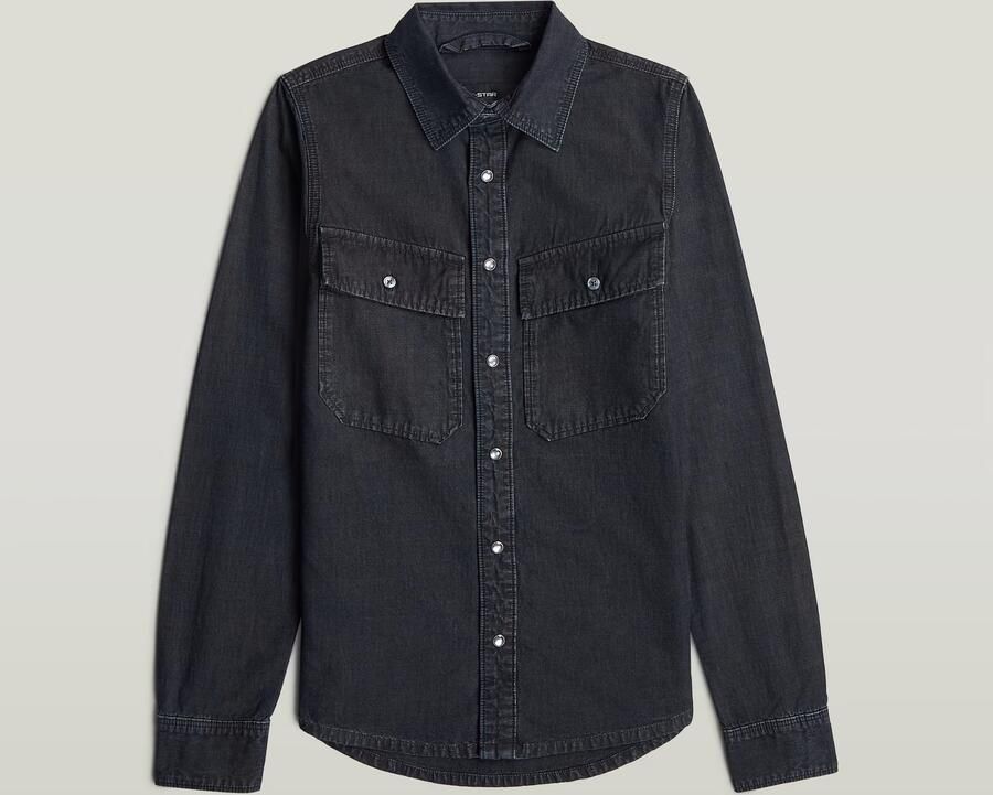 G-Star RAW 2-Pocket Regular Overhemd Donkerblauw Dames
