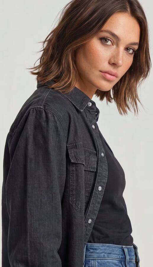 G-Star RAW 2-Pocket Regular Overhemd Donkerblauw Dames - Foto 4