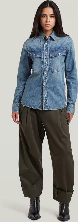 G-Star RAW 2-Pocket Regular Overhemd Lichtblauw Dames - Foto 7