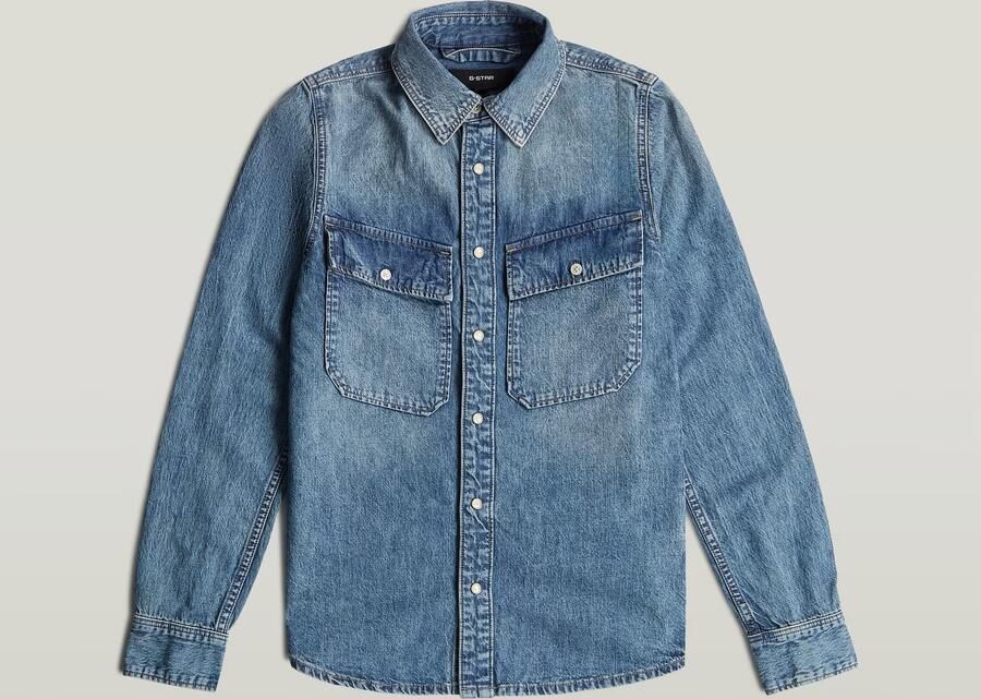 G-Star RAW 2-Pocket Regular Overhemd Lichtblauw Dames - Foto 4