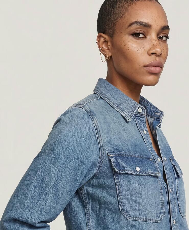 G-Star RAW 2-Pocket Regular Overhemd Lichtblauw Dames - Foto 3