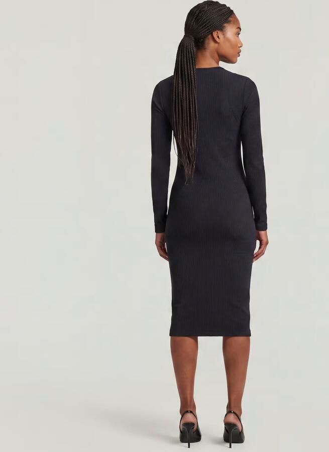 G-Star RAW 2 Way Slim Rib Jurk Donkerblauw Dames - Foto 5