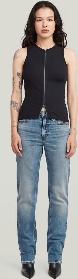 G-Star RAW 2 Way Slim Rib Tanktop Donkerblauw Dames - Foto 7