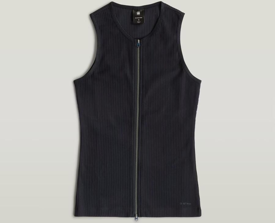 G-Star RAW 2 Way Slim Rib Tanktop Donkerblauw Dames - Foto 4