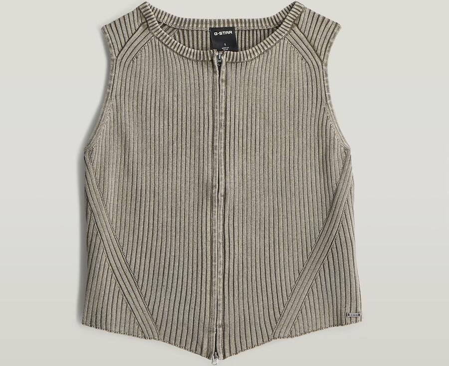 G-Star RAW 2 Way Washed Slim Gebreide Trui Bruin Dames