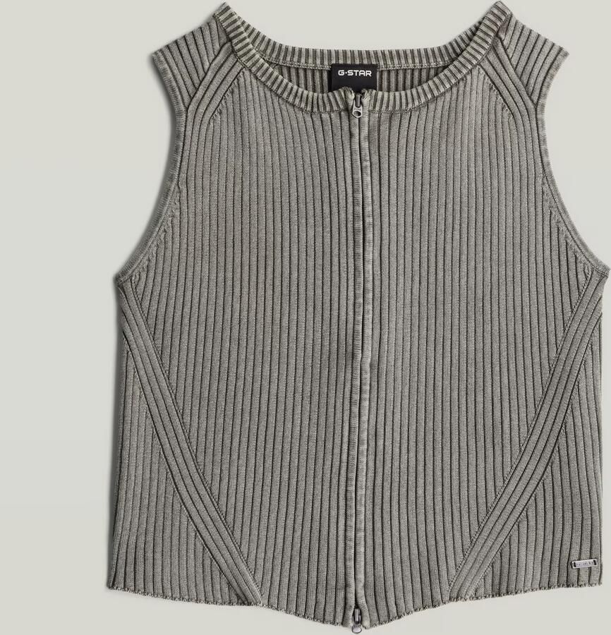G-Star RAW 2 Way Washed Slim Gebreide Trui Bruin Dames - Foto 2