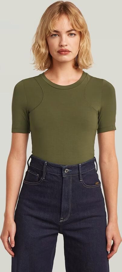 G-Star RAW 2nd Skin Bodysuit T-Shirt Groen Dames