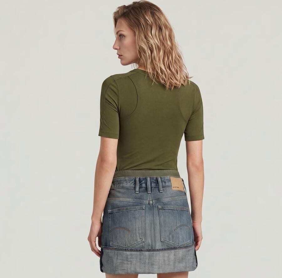 G-Star RAW 2nd Skin Bodysuit T-Shirt Groen Dames - Foto 4
