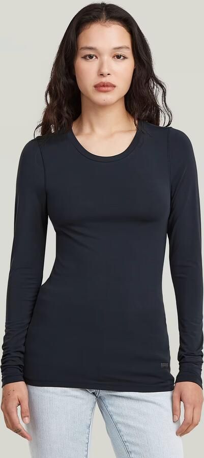 G-Star RAW 2nd Skin Longsleeve T-Shirt Donkerblauw Dames