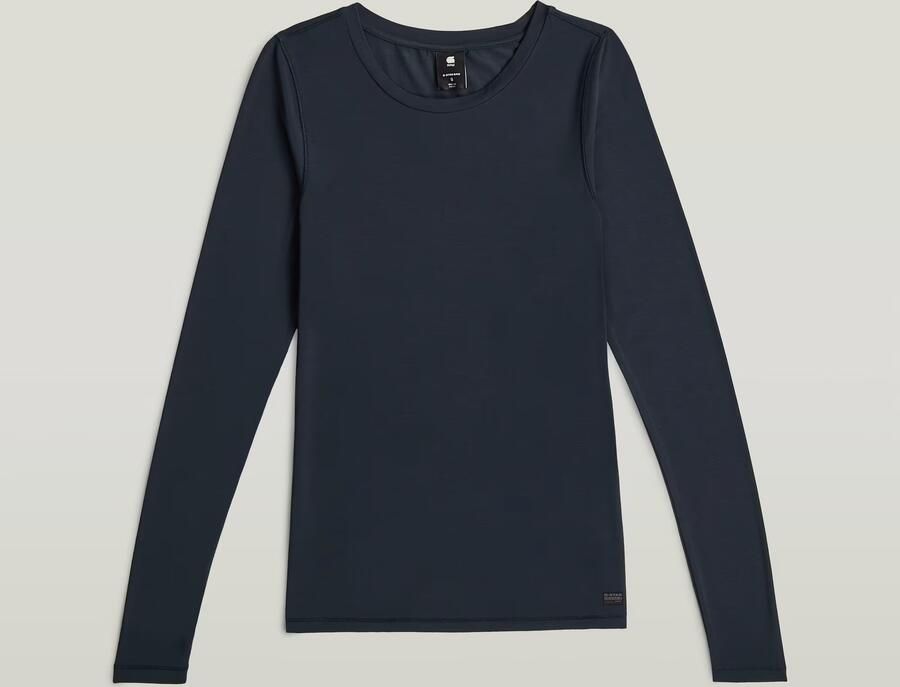 G-Star RAW 2nd Skin Longsleeve T-Shirt Donkerblauw Dames - Foto 4