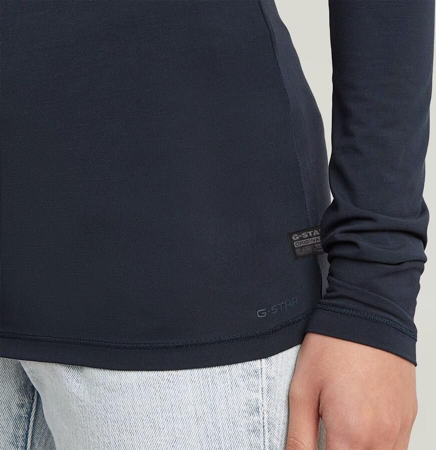 G-Star RAW 2nd Skin Longsleeve T-Shirt Donkerblauw Dames - Foto 3