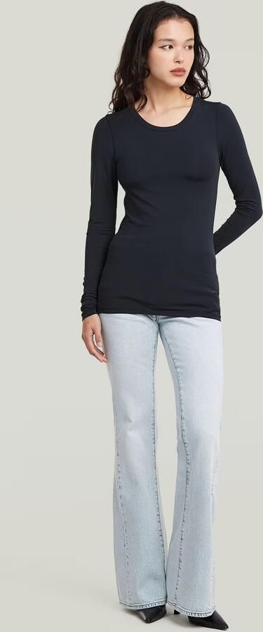G-Star RAW 2nd Skin Longsleeve T-Shirt Donkerblauw Dames - Foto 6