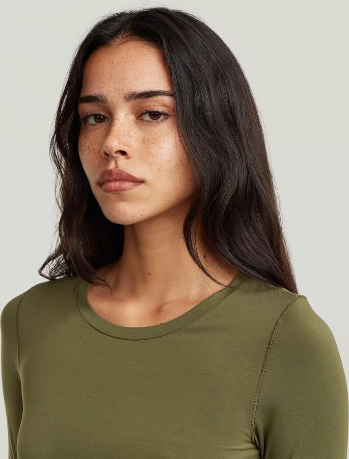 G-Star RAW 2nd Skin Longsleeve T-Shirt Groen Dames - Foto 4